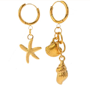 Pendiente Charms Marinos oro