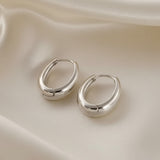 Pendientes Oval plata