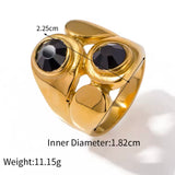 Anillo doble piedra negra oro