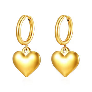Aros Corazón dorado