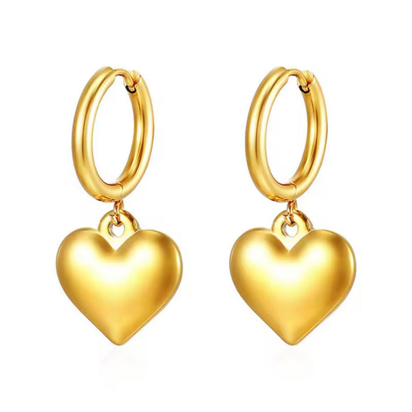 Aros Corazón dorado