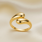 Anillo Gota doble oro