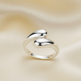 Anillo Gota Doble Plata