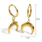 Pendientes Lunas oro