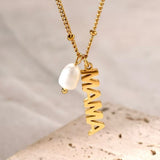 Collar "MAMA" Perla oro