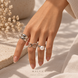 Anillo Maxi Perla Plateado