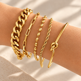 Pulsera Mini Bolas Dorado