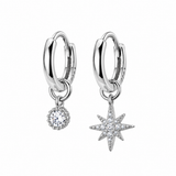 Pendiente Aro Mini Brillo Plata 925