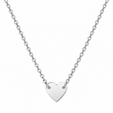 Collar Mini Corazón Solitario Plata 925