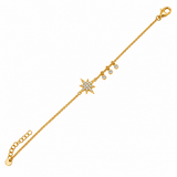 Pulsera Mini Brillos Plata 925 Dorada
