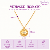 Collar Horus Plata 925 Dorado