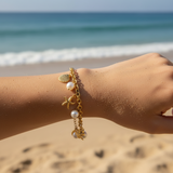 Pulsera charms marinos oro