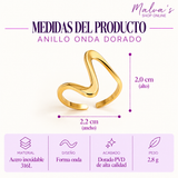 Anillo Onda Dorado