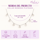 Collar Monedas Plateado