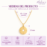 Collar Brújula Dorado
