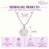 Collar Brújula Plateado
