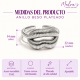 Anillo Beso Plateado