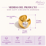 Pendiente Ear Cuff Circonita Dorado