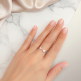 Anillo Flor Brillo Plata