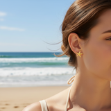Pendientes estrella de mar oro