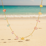 Collae cristales colores oro