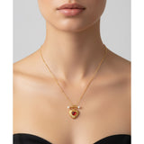 Collar Corazón Rojo oro