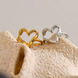 Anillo Corazón Irregular Plata