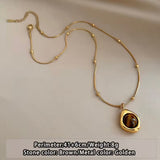 Collar Colgante Dorado Ojo de tigre