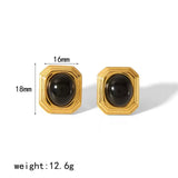 Pendiente Vintage ónix negro oro