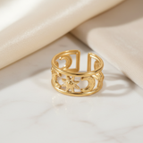 Anillo Sol y Luna oro
