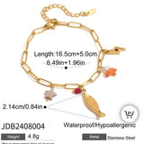 Pulsera Cadena Charm Pez oro