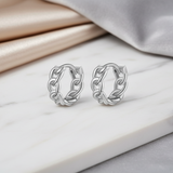 Pendientes Mini Cadena Plata