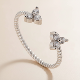 Anillo Flor Brillo Plata