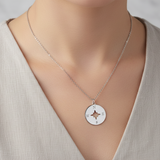 Collar Brujula Plata