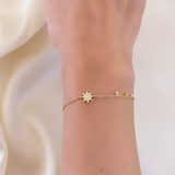 Pulsera Mini Brillos Oro