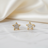 Pendientes Estrella Brillo Oro