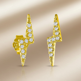 Pendientes Rayo Brillo Oro