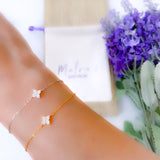 Pulsera Mini Flor Plata