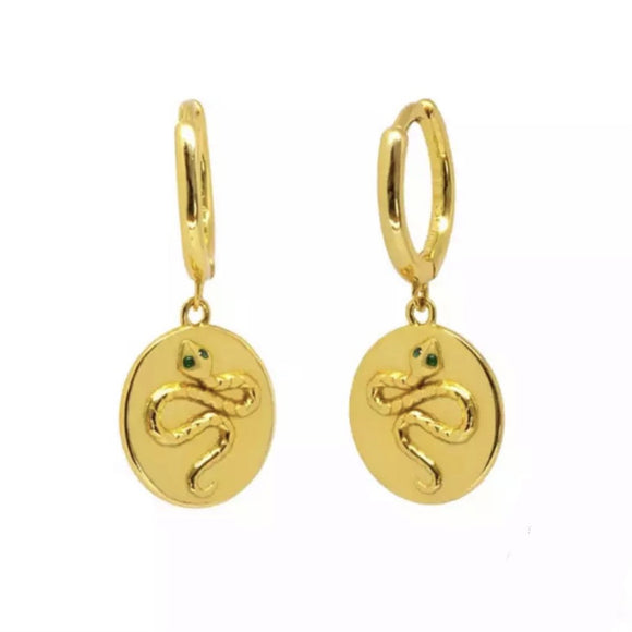 Pendientes Serpiente Oro