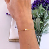 Pulsera Rayo Brillo Oro