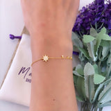 Pulsera Sol Brillos Oro