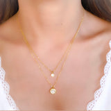 Collar Doble Brillo Oro