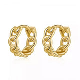 Pendientes Mini Cadena Oro