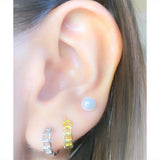 Pendientes Mini Cadena Plata