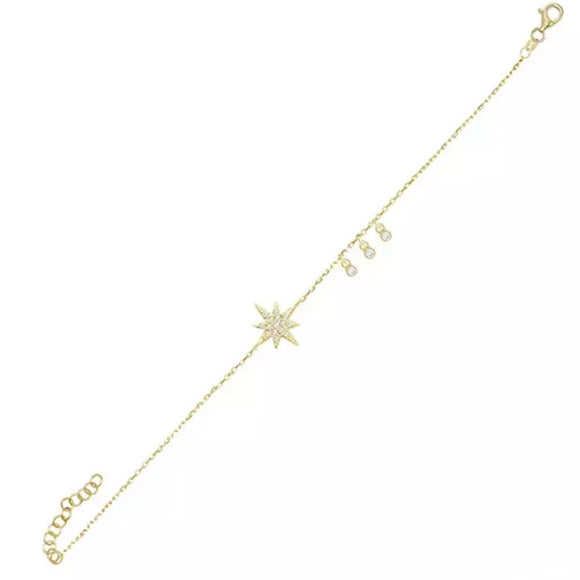 Pulsera Sol Brillos Oro